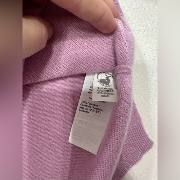 J.Crew 100% Cashmere Lavender Purple Sweater Soft Size Large Women’s - Picture 8 of 13